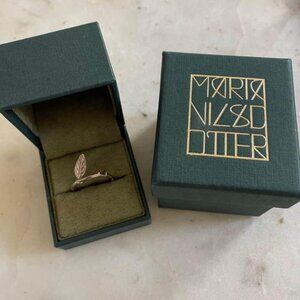 Maria Nilsdotter Sterling Silver Twig Leaf Ring
